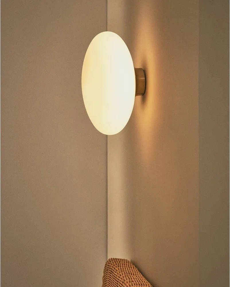 Kinkiet w biało-srebrnym kolorze ø 26 cm Bamila – Kave Home