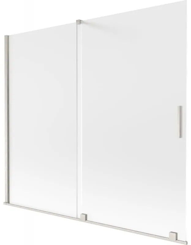 Mexen Velar parawan nawannowy 2-skrzydłowy rozsuwany 180 x 150 cm, szron, nikiel szczotkowany - 896-180-000-31-97