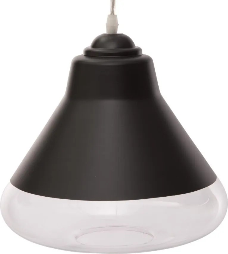 Lampa wisząca, czarna, Ø 25 cm