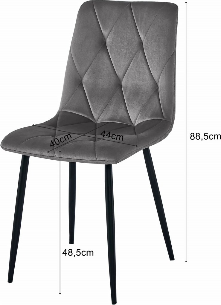 PROMOCJA Jasnobeżowe aksamitne krzesło do jadalni LIBRA z czarnymi nogami II jakość