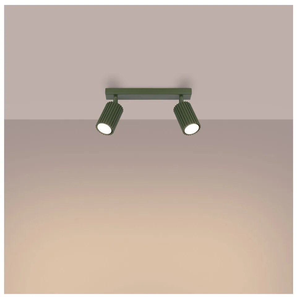 Zielona lampa punktowa 6,5x30 cm Gleam – Sollux