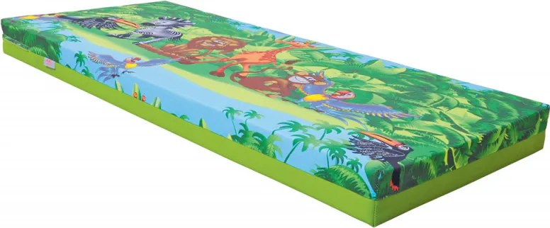 Przedszkolny materac do leżakowania Sleepy 140 cm, bawełna/ekoskóra