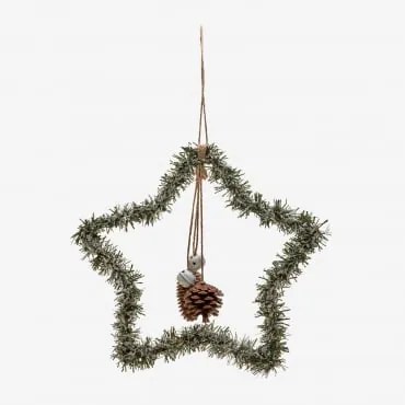 Dekoracyjna Gwiazda Bożonarodzeniowa Hoku Verde Oscuro - Sklum