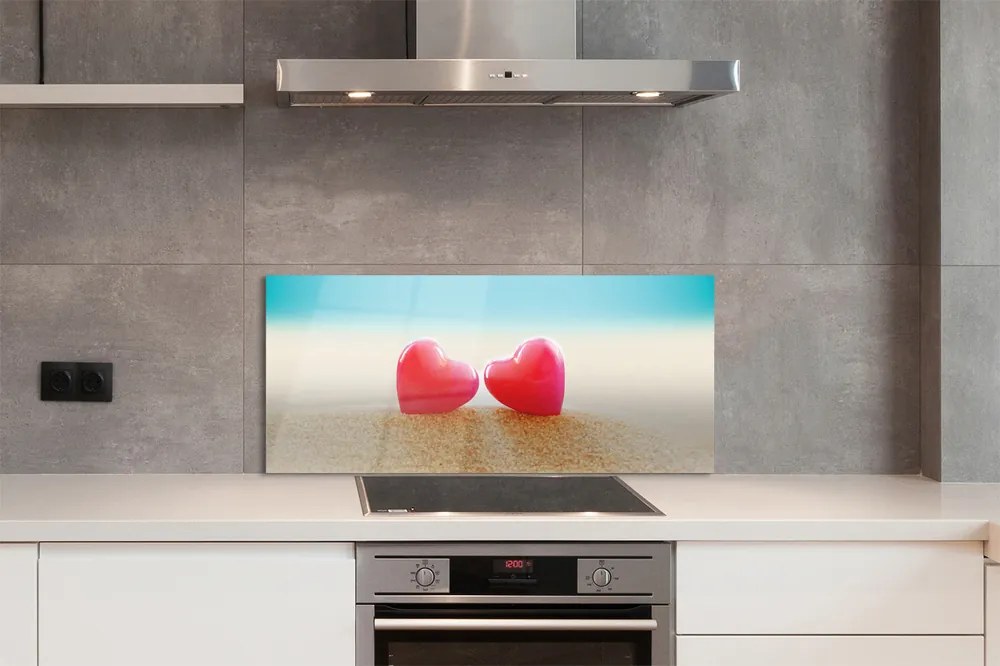 Szklany Panel Serca i Morskie Fale