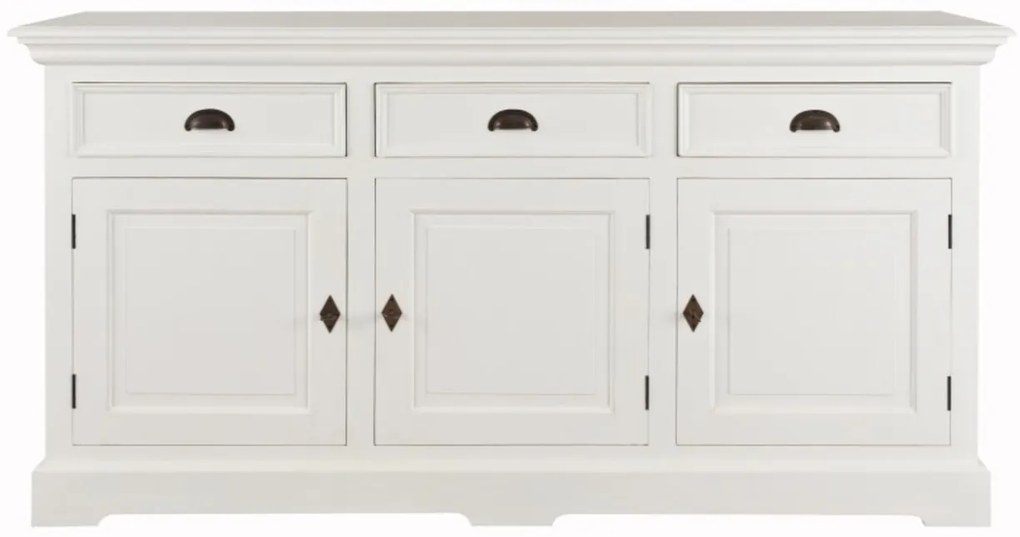Komoda Brighton 3 szuflady + 3 drzwi white