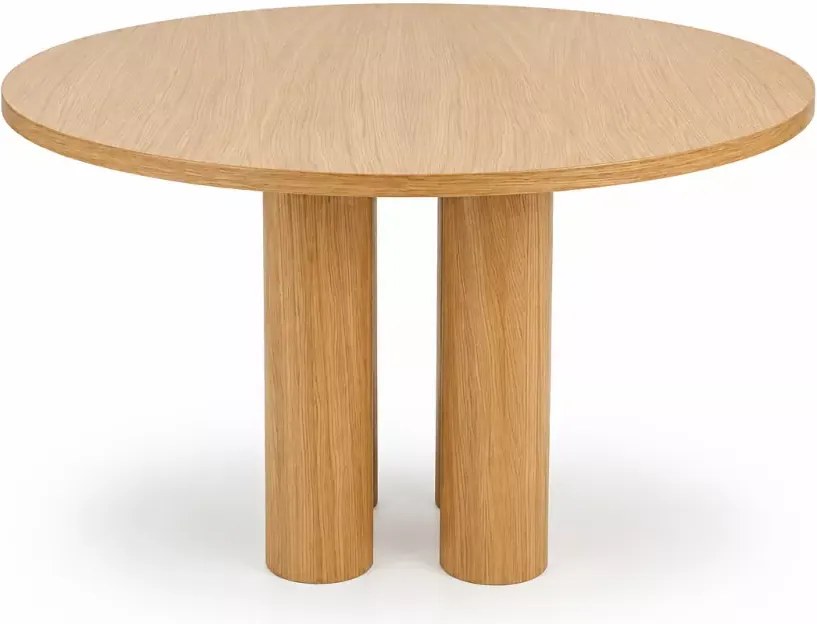Okrągły stół do jadalni Casey 120 cm, okleina naturalna dąb