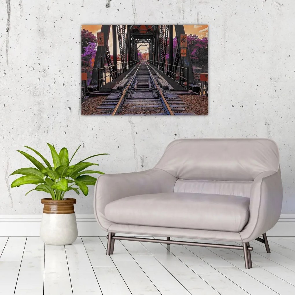 Obraz na szkle - most kolejowy (70x50 cm)