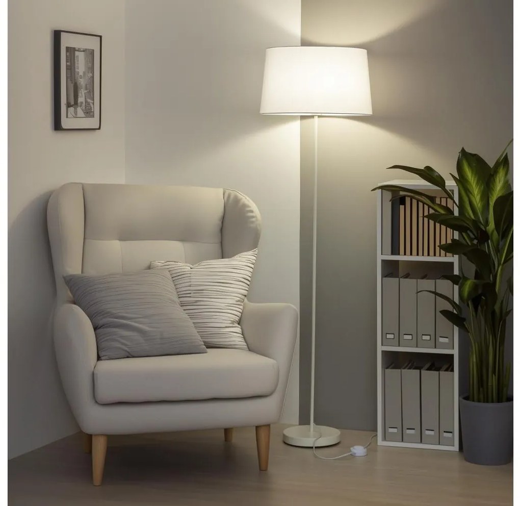 Brilagi - LED lampa stojąca CERIA 1xE27/40W/230V średnica 45 cm biała