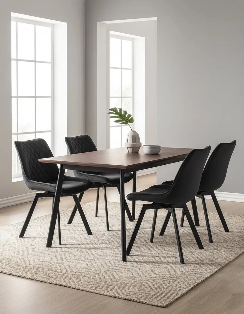 Beżowe welurowe krzesło pikowane z obrotowym siedziskiem C7-R79