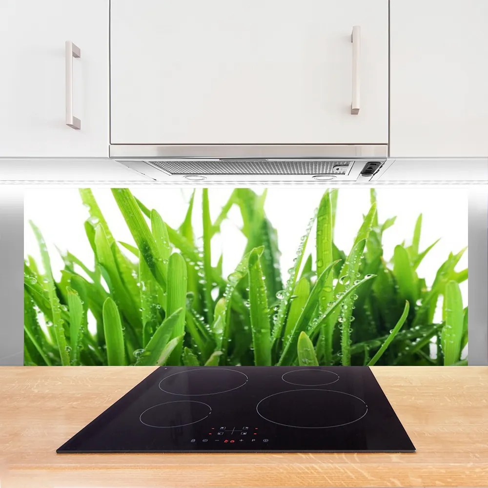 Panel Szklany do Kuchni Soczysta Zielona Trawa