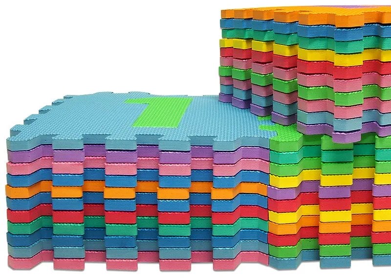 Piankowa mata dla dzieci PUZZLE, 86 części, wielokolorowa Spielwerk