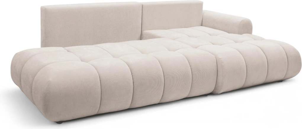 Narożnik Lutario L II z funkcją spania prawostronny - beżowa plecionka hydrofobowa Venice 2026