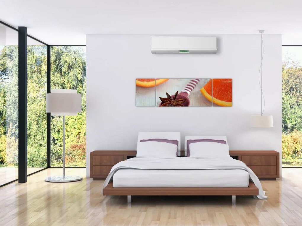 Obraz cynamonu na łyżce (170x50 cm)