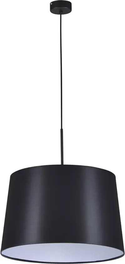 Czarna lampa wisząca z klasycznym abażurem W9-Z53