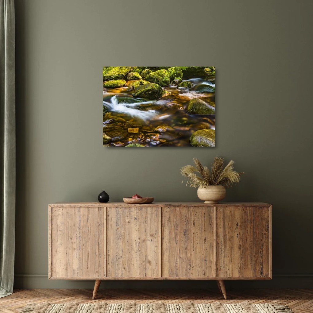 Obraz na szkle - strumień (70x50 cm)