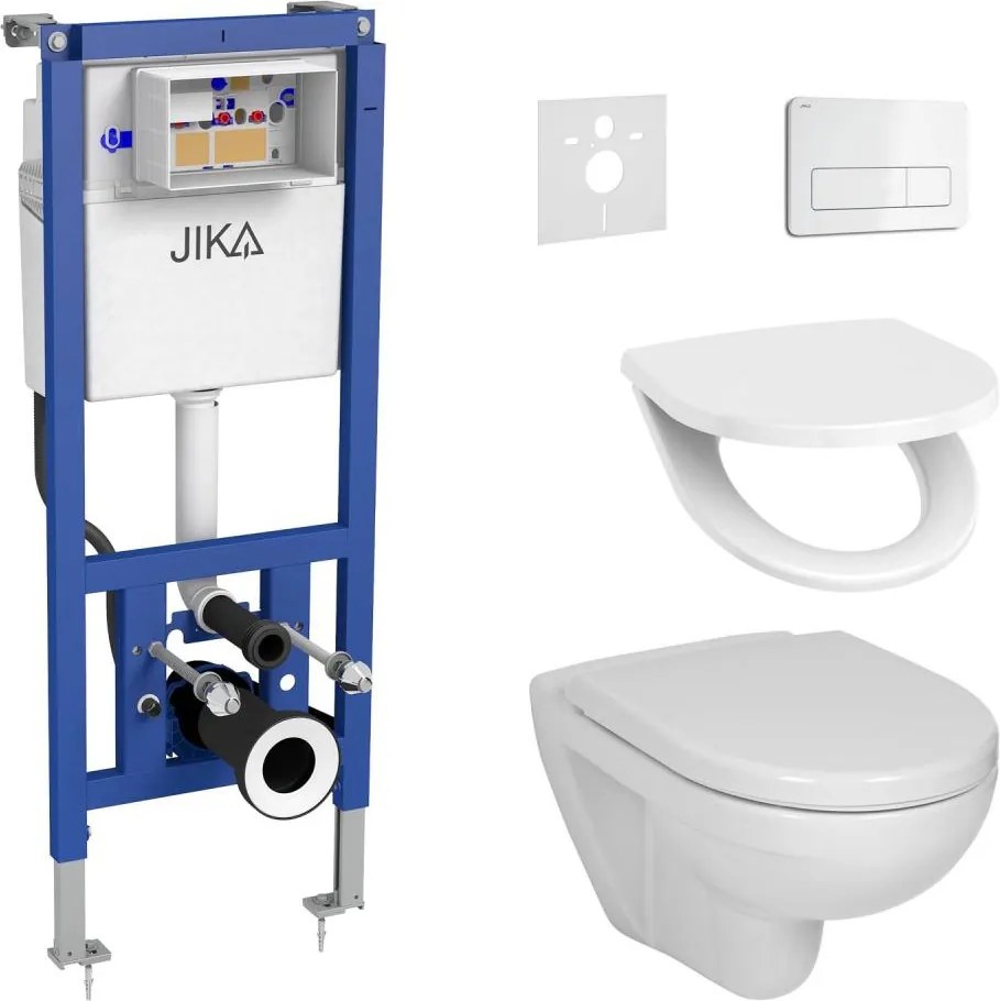 Miska WC wisząca + deska sedesowa LYRA + przycisk spłukujący DUAL + moduł podtynkowy + podkładka