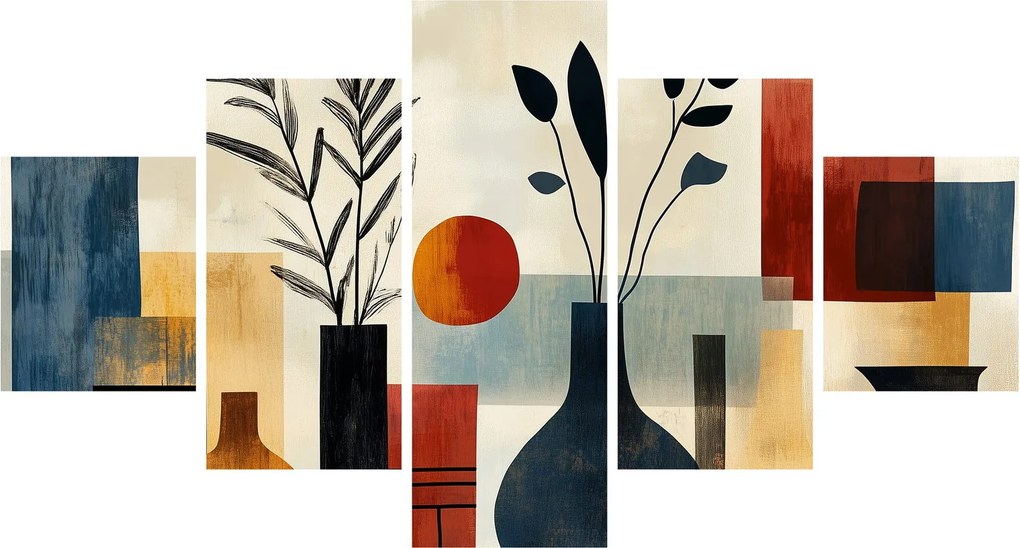 Obraz - Kubistyczne wazony (125x70 cm)