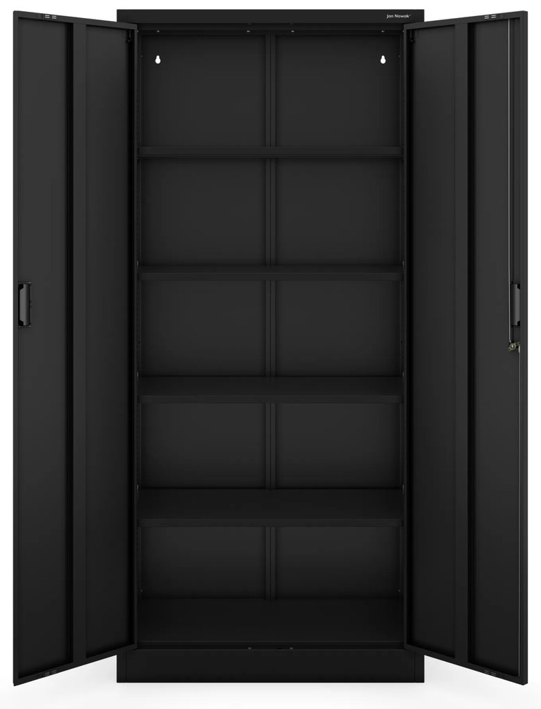 Szafa metalowa biurowa czarna JAN Compact 1750 x 800 x 400 mm