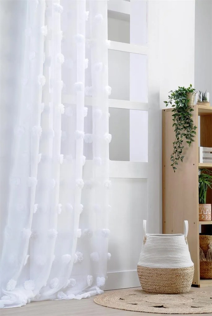 Firana POMPINOU pompony, 135 x 260 cm