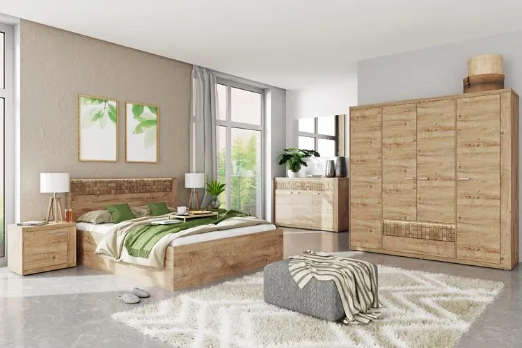 Komoda z szafką i szufladą dąb ribbeck W9-T14