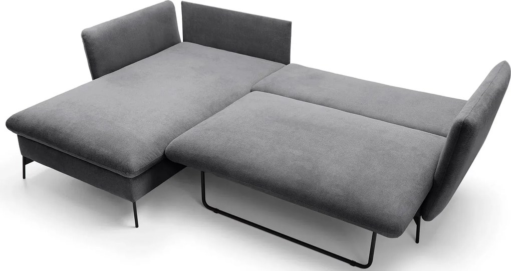 Ciemnoszara kanapa narożna rozkładana N8-C33