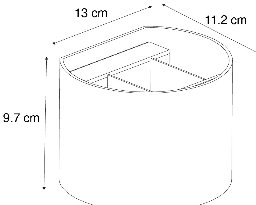 Nowoczesna lampa ścienna czarna okrągła - Edwin