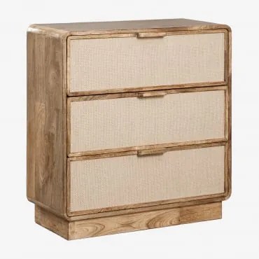 Komoda Z Drewna Mango, Mdf I Juty Abrams Drewno Mango - Sklum