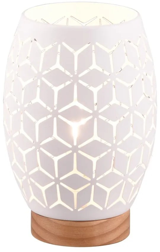 Biała lampa stołowa (wys. 21 cm) Bidar – Trio