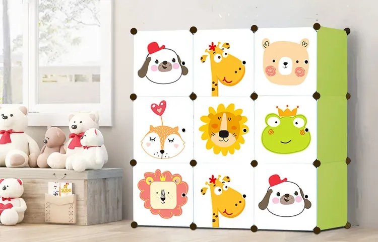 Zielona szafka modułowa dziecięca gamer B6-N66