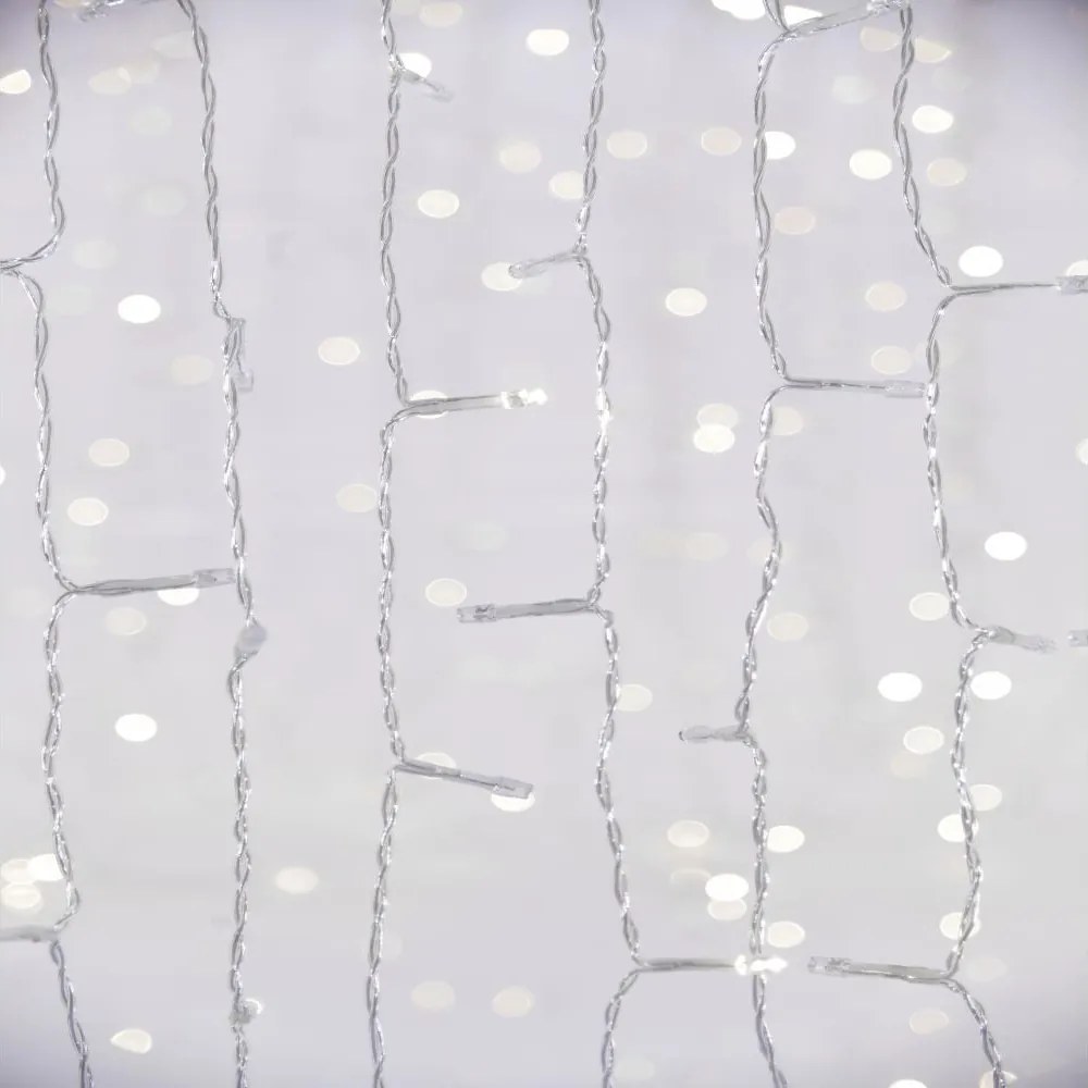 Kurtyna świetlna LED zewnętrzna CURTAIN 480 diod LED / 8,4 W / 230 V / 3x3 m / IP44 / zimne białe światło