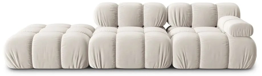 Beżowa aksamitna sofa modułowa 282 cm Bellis – Micadoni