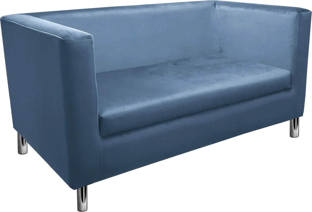 Sofa Monaco : Kolor nogi - Chrom, Kolor tkaniny - VELVET - MG33, Typ tkaniny - Velvet, Wysokość nogi - 15 cm