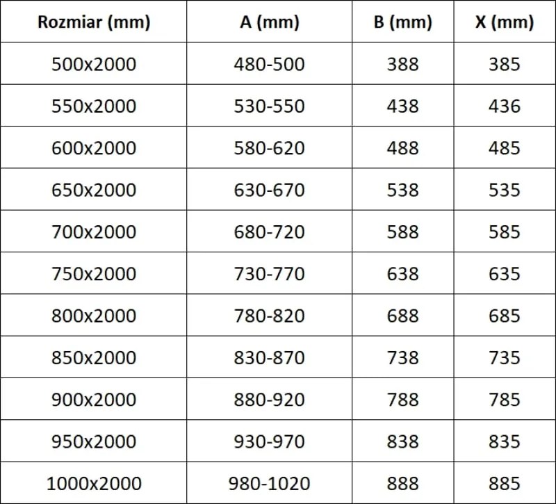 Mexen Exo drzwi prysznicowe uchylne 60 cm, transparent, czarne - 817-060-000-70-00