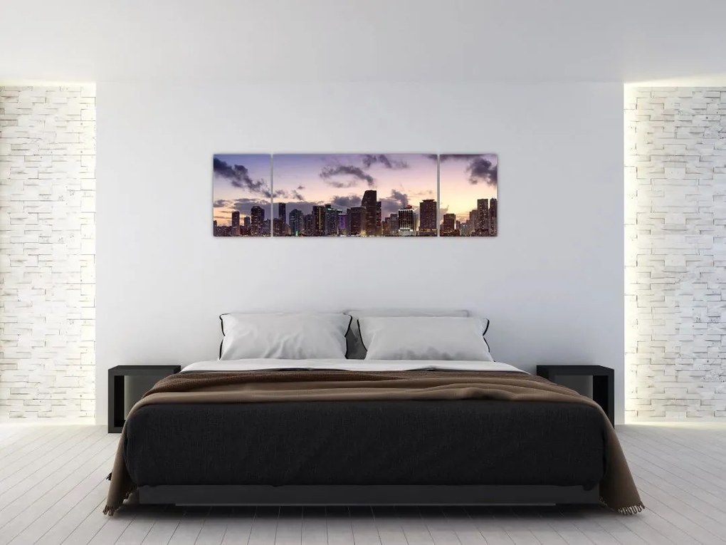 Obraz metropolii z drapaczami chmur (170x50 cm)