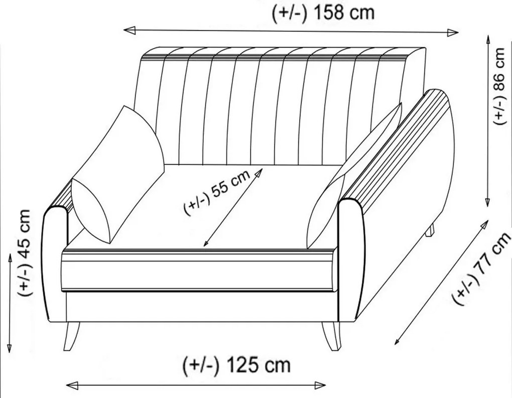 Sofa Alkon ciemnoszara