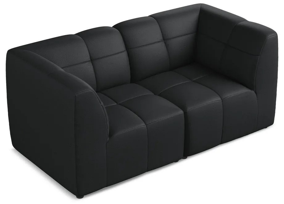Czarna sofa z imitacji skóry 180 cm Aloha – Makamii