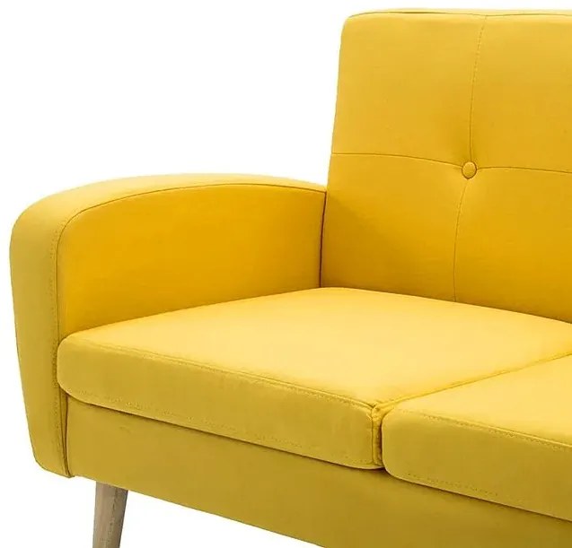 Trzyosobowa sofa pikowana żółta - Umberro 3Q