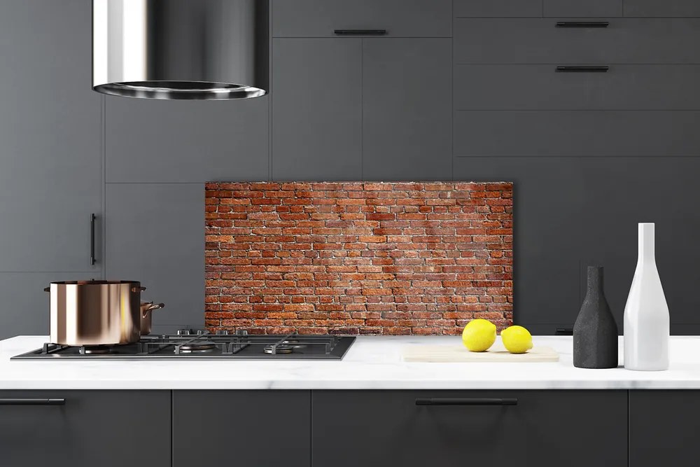 Panel Szklany Industrialny Mur Ceglany