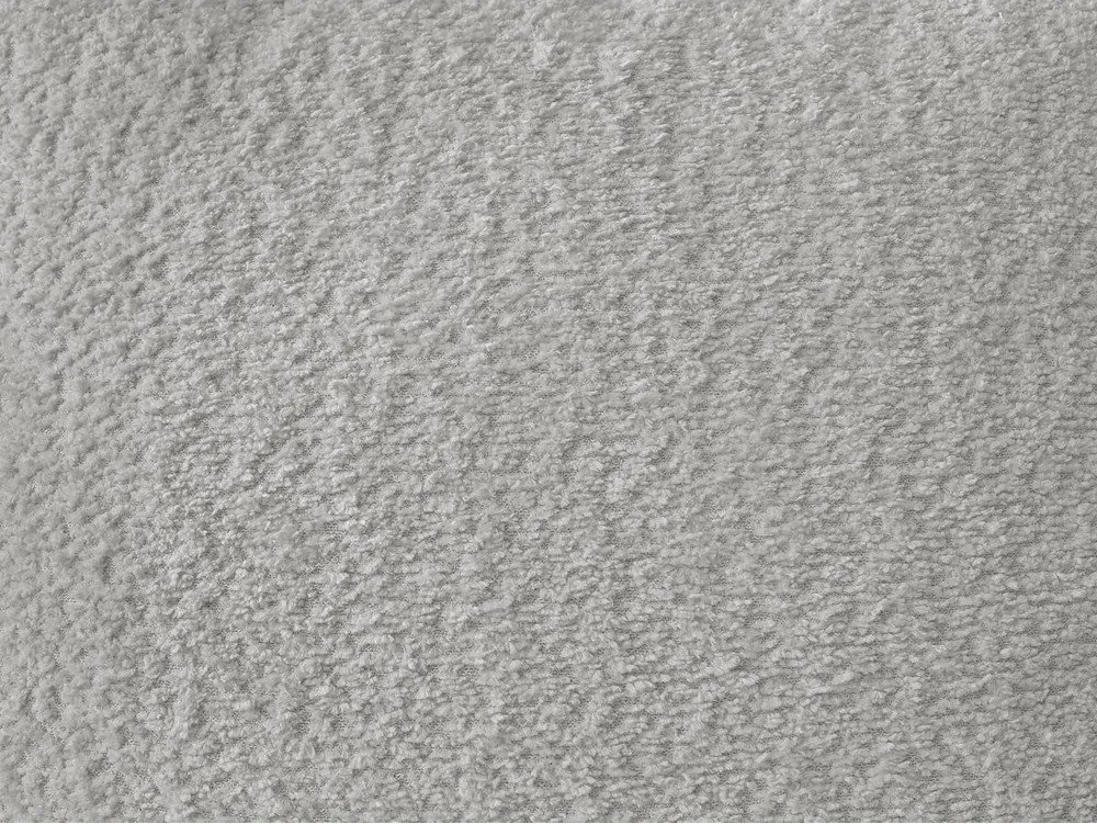 Jasnoszary rozkładany narożnik z materiału bouclé ze schowkiem (prawostronny/z szezlongiem) Montaigne – Bobochic Paris