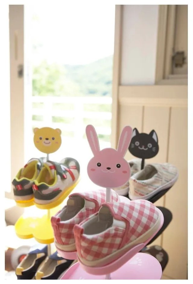 Różowy stojak na buty dziecięce YAMAZAKI Kid's Shoe Rack