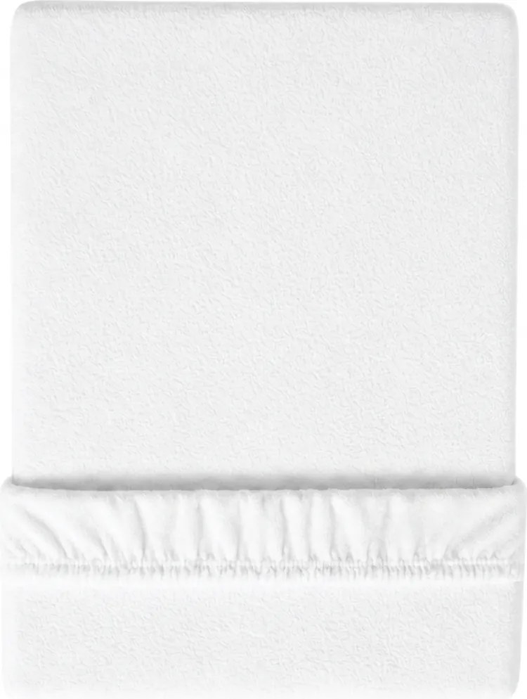 PrzytulneMieszkanie.pl Fleecowe prześcieradło LUXESSA 90x200 cm, białe