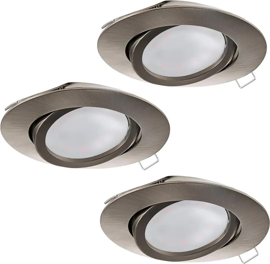 Eglo 31689 - ZESTAW 3x LED wpuszczana oprawa sufitowa TEDO 3xGU10-LED/5W/230V