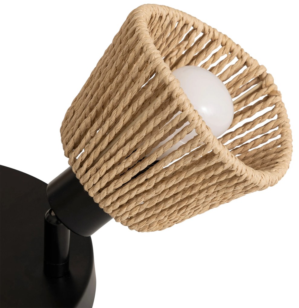 Lampy sufitowe MYHA 3 klosze z plecionego papieru, 3 x Ø 25 cm