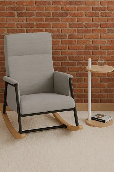 Minimalistyczny stolik pomocniczny dąb sonoma + biały L1-E95