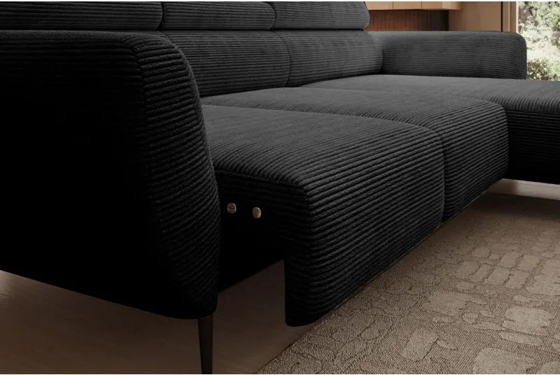 Narożnik ALISSON S/MINI Prawostronny z elektrycznym wysuwem w tkaninie POSO 34 WERSAL