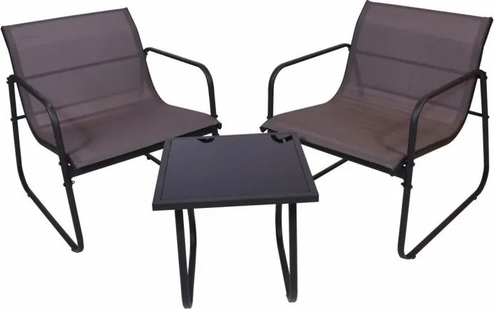 Zestaw ogrodowy do relaksu – 2 krzesła i stolik, składany