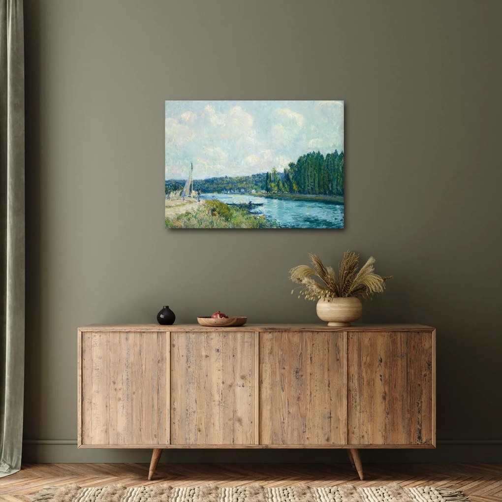 Obraz - Alfred Sisley, The Banks of the Oise, reprodukcje (70x50 cm)