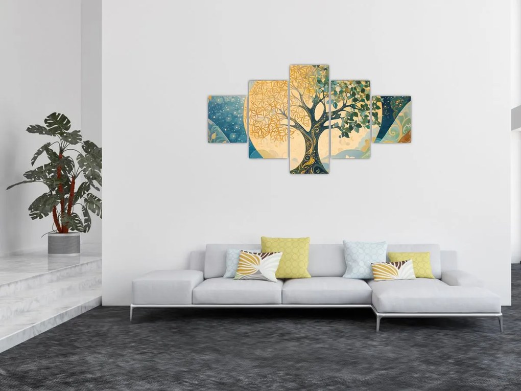 Obraz – Drzewo życia w księżycu (125x70 cm)