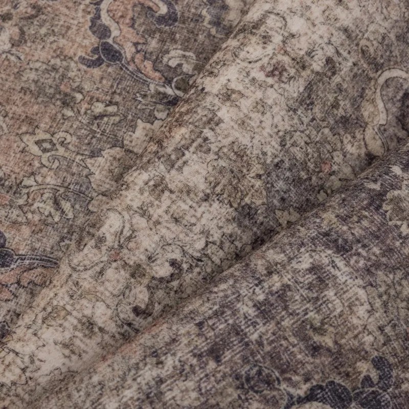 Dywan vintage INKA Oriental z Efektem Postarzenia Brązowy 200 cm x 290 cm
