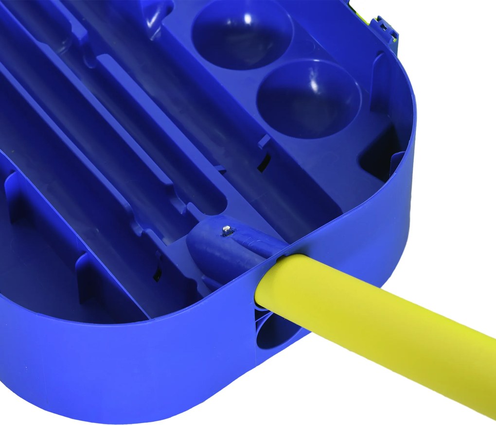 SPORTNOW Zestaw Siatka do Badmintona Zestaw Siatka do Siatkówki, 3-częściowy, 400 cm x 22,4 cm x 155 cm, Czarny + Niebieski + Zielony